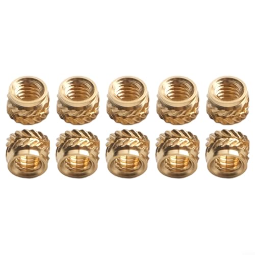 Brass Internal Thread Drive Nuts Pack of Ten Designed to Enhance Efficiency in Reprinting Components during Production (M2.5x3x3.5(M4x4x6(IdxLxOd))