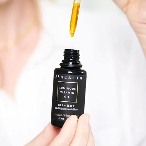 Jshealth Plump & Glow Skincare Bundle - Brightening Vitamin C Serum For Face & Hydrating Vitamin E Face Oil #TOP1