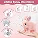 Teotopoa Bunby - My Realistic Bunny Toy,Vitality Bliss Bunny,Hopping Bunny Toy,Rabbit Plush Interactive Toys,Wiggle Ears Twitch Nose,Electric Rabbit Toys with Sounds and Movements (Brown)