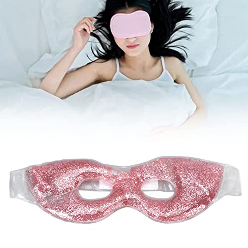 Gel Eye,Gel Eye Cooling and Warming Treatment for Tired Puffy Eyes Headaches Hayfever Dry Eyes Silicone Adjustable Straps Automatic Cooling Hot Cold Use Red PVC 3D Cutting - Image 8