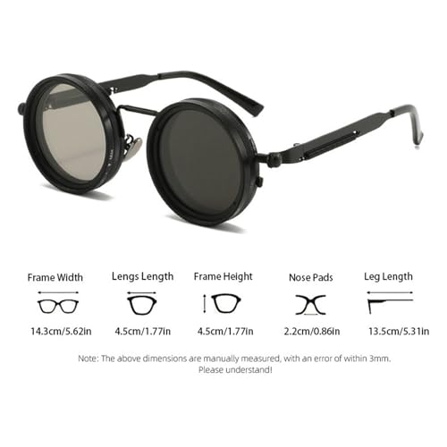 Image of willochra 1-9 Adjustable Sunglasses Moonglass-Nd Filter Lenses Adjustable Tint Rounded Polarized Eyewear for Men