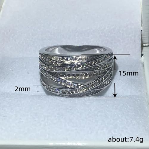 White Gold Plated White Cubic Zirconia Cross Wrapping Engagement Rings Wedding Bridal Band Promise Rings Evening Parties Anniversary Valentine's Day Gifts Eternity Bands for Women2
