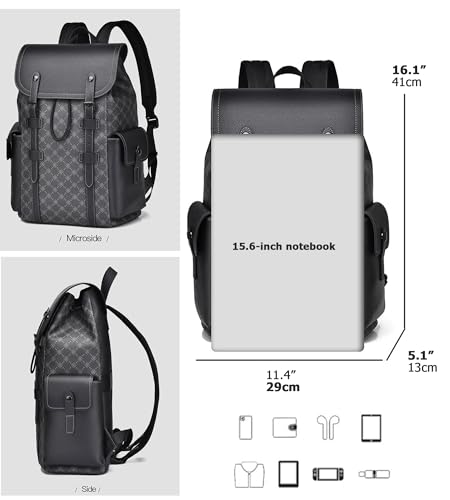 Laptop Backpack, Business Travel Backpack for Men, Anti Theft Waterproofing Casual College Computer Backpack (black)3