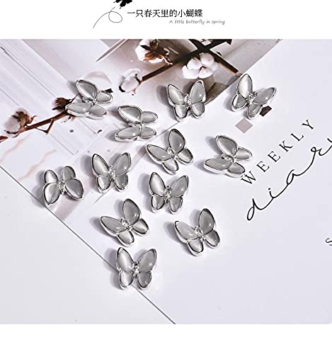 Nagelschmuck, Schmetterling, Katzenauge, Kristall, Strass, Strass, DIY-Nagelkunst-Zubehör, goldfarben, 12 mm – Bild 5