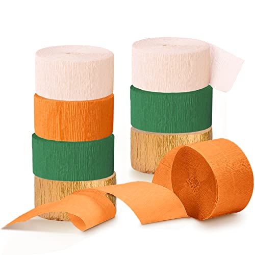 Nicrohome Little Cutie Baby Shower Decorations, 8 Rolls Orange Green Crepe Paper Streamers For Birthday Party, Summer Party, Fruit Party #TOP2