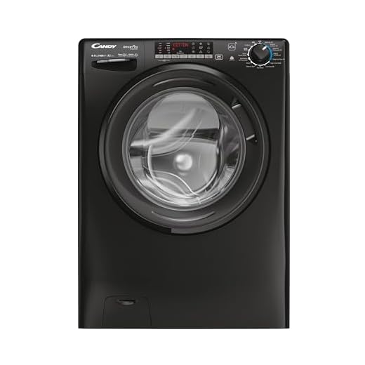 Candy CSOW4856TWMBB680 Freestanding Washer Dryer with LED Display, 8 or 5kg Load, 1400RPM, Speed Driver Motor, Black, D or A Rated