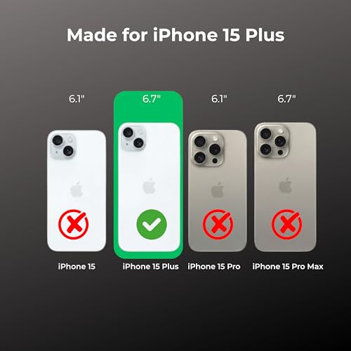 Image of Anti Yellow Clear Magnet Case for iPhone 15 Plus, Premium Polycarbonate, Ultra Strong Magnets, 360 Drop Protection, Raised Camera Protection, MagSafe Compatible