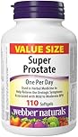Webber Naturals Super Prostate, 110 Softgels, Helps Relieve Urological Symptoms, Comprehensive Formula Containing Saw Palmetto