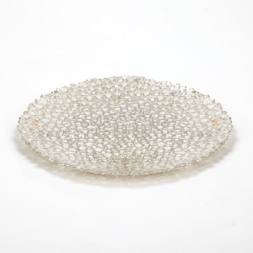 Tozai by Two's Company Silver Pebbled Serving Plate Amazon.in Home