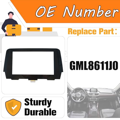 Image of Touch Screen Digitizer Replacement 36-PIN,Anti-Glare Glass Touchscreen | No Whitening or Fogging,Compatible for 2017 2018 2019 Mazda 6,Radio Screen,Replace#GML8611J0,(36-PIN)