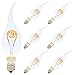Produktbild 6er-Pack 3W Dimmbar LED Lampe in Kerzenform mit E14 Fassung,Ersetzt 25 Watt,LED Flexibel Spiral Filament Kerze Birne Windstoß Klarglas 2200K Warmgelb