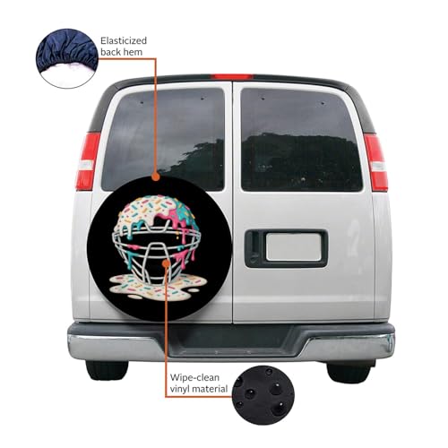 Respect The Drip Baseball Catcher Mask Ice Cream Spare Tire CoverTire Covers Weatherproof Wheel Protector Universal Fit 15 inch3