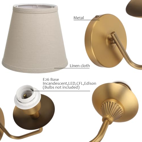 Pathson Set of 2 Hardwired Fabric Wall Sconces by Pathson - Used condition - Image 6
