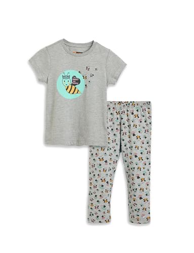 Amazon Brand - Symbol Girls 100% Cotton Night Suit Set |Half Slee...