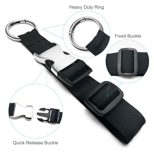 Image of 2 Pack Add-A-Bag Luggage Strap Jacket Gripper, Luggage Straps Baggage Suitcase Straps Belts Travel Accessories