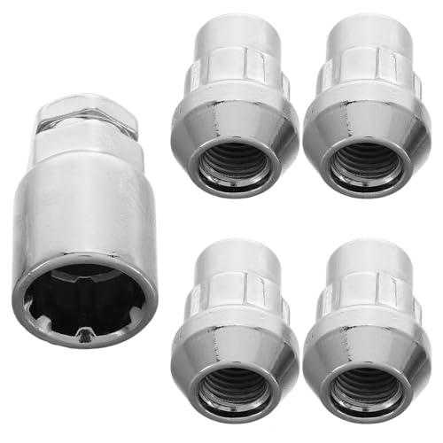 Tornillos Antirrobo Ruedas M12x1.5 Juego de 5 Piezas de Acero para Coche
