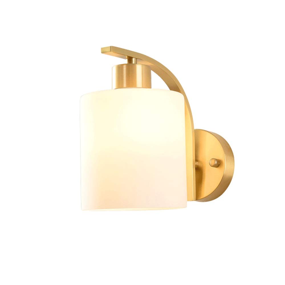 HPTHLY Wall Sconce Glass Wall Light Shade Wall Lamp E27 Wall-Mounted Lamps Brass Finish An Style Indoor Wall Light Fixtures Suitable For Kitchen Bedroom,