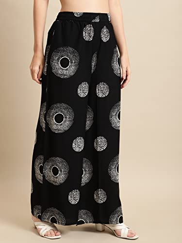 Image of Pistaa's Women's Regular Fit High Rise Palazzo