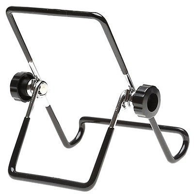 1 Pcs Universal Adjustable Portable Foldable Metal Holder / Stand for Cell Phones / Ipad Mini / Blackberry Playbook / Samsung Galaxy Tab / Tablet Pc -Black (Large Black)
