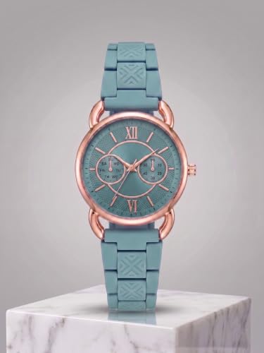 Image of Shocknshop Analog Women Watches Ladies Rose Gold Round Dial Metal Strap Wrist Watch for Woman and Girls -WCH196