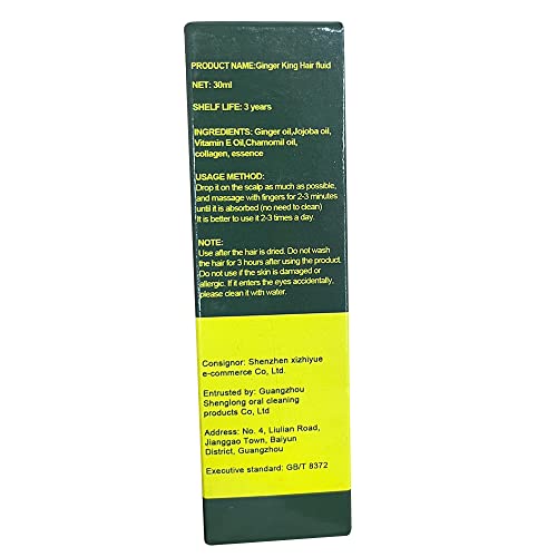 Ginger Hair Growth Germinal Oil, Regrow 7 Days Ginger Germinal Serum For Nourishing Hair Roots, 30Ml (3Pcs) #TOP6