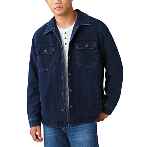 Image of Lucky Brand Men's Sherpa Lined Indigo Shirt Jacket