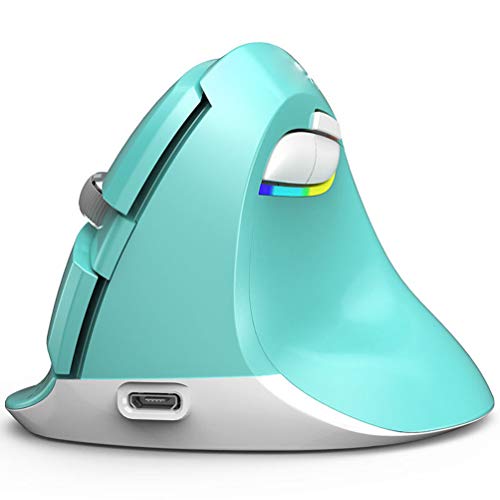 Vertikale Maus, Wiederaufladbare Ergonomische Maus, 2.4g Kabellose Maus Vertikale Funkmaus, Optische Vertical Mouse, Rechtshänder, Green