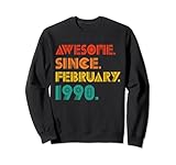 Photo Gallery awesome since february 1990 classic 1990 birthday vintage felpa Photo Gallery awesome since february 1990 classic 1990 birthday vintage felpa
