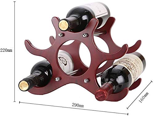 Soporte de madera para 6 botellas de vino plegable miniatura 2