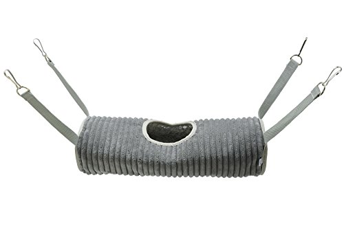 Niteangel Tunnel Hamster Hammock for Small Animals, Tunnel Tube Rat Ferret Toy (Grey)