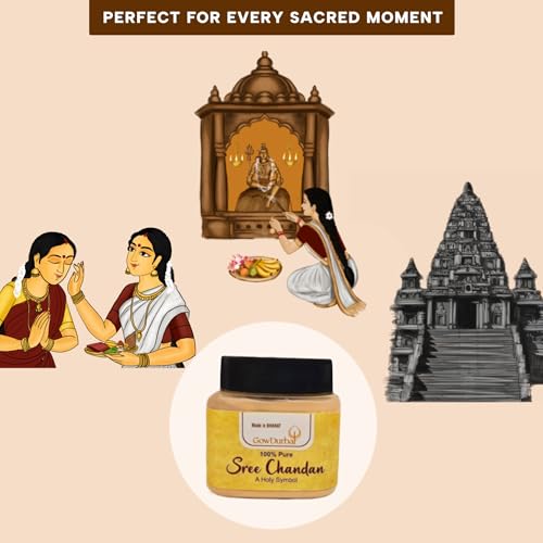 Image of Gowdurbar Sree Chandan 50g - Natural Quality | Sandalwood Powder [Pack of 3]