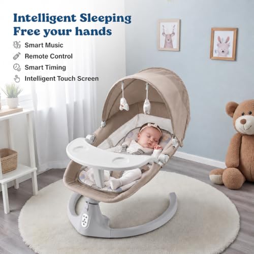 Image of SOFTIES Automatic Baby Swing Cradle | Electric Jhula Cum Rocker 0-12 Months