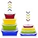 ZXK CO Faltbare Frischhaltedosen, 4 PCS Kitchen Vorratsdosen Set Faltbare Brotbox Silikon Zusammenklappbaren Container, Camping Schüssel Faltbar Set, Frischhalteboxen für Kühlschränke