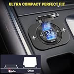 12-Volt-USB-Outlet-Qidoe-12V-USB-Outlet-66W-USB-Car-Port-Aluminum-30W-PD-30-Motorcycle-USB-Charger-Waterproof-USB-Port-Dual-QC30-USB-Socket-with-Switch-12V-24V-Vehicle-Marine-Boat-RV-Accessories