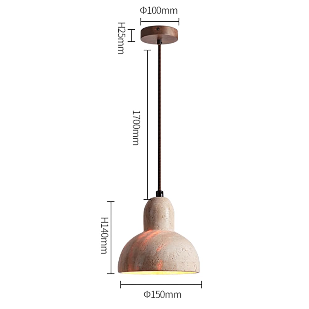 Żółta lampa wisząca z trawertynu, antyczna lampa wisząca przy łóżku, lampy wiszące z kamienia naturalnego, oprawy oświetleniowe E27, retro przemysłowe lampy wiszące do domu wiejskiego, restaur