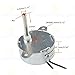 CHANCS Small Synchronous Motor TYC-40 12V 5RPM AC Inner-Shaft Length 33mm Slow Speed Electric Motor 2PCS
