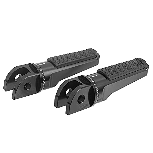 Motorrad Fußrasten Vordere Pedale Fahrer Fußstütze Zubehör für Duke 125 2011-2020 für Duke 390 2013-2020 für Shiver 900 2017-2020 (Schwarz)