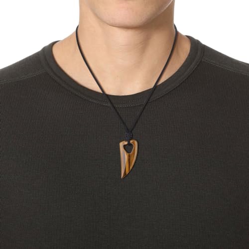 COAI Mens Womens Amulet Stone Pendant Wolf Tooth Necklace4