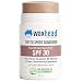 Waxhead Tinted Zinc Oxide Sunscreen Stick (4 ingredients, 3.7 oz) Very Water Resistant, Non-Toxic, Reef Safe, Broad Spectrum, SPF 30, Made in USA