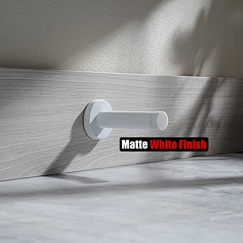 Jqk Door Stopper White, 304 Stainless Steel Thicken 1Mm Sound Dampening Door Stop Bumper Wall Protetor 2 Pack, Dsb5-Wh-P2 #TOP3