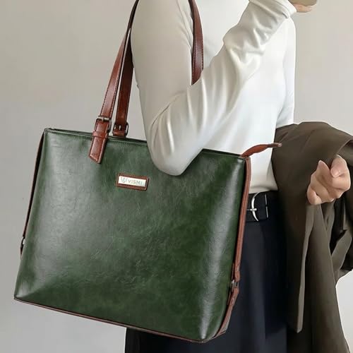 Image of VISMIINTREND Stylish Leather Office Laptop Tote Bag for Women| Shoulder Work Hand Bags for Women | College Bag for Girls | Fits 13 inch,14 inch, 15.6 inch Macbook Laptops