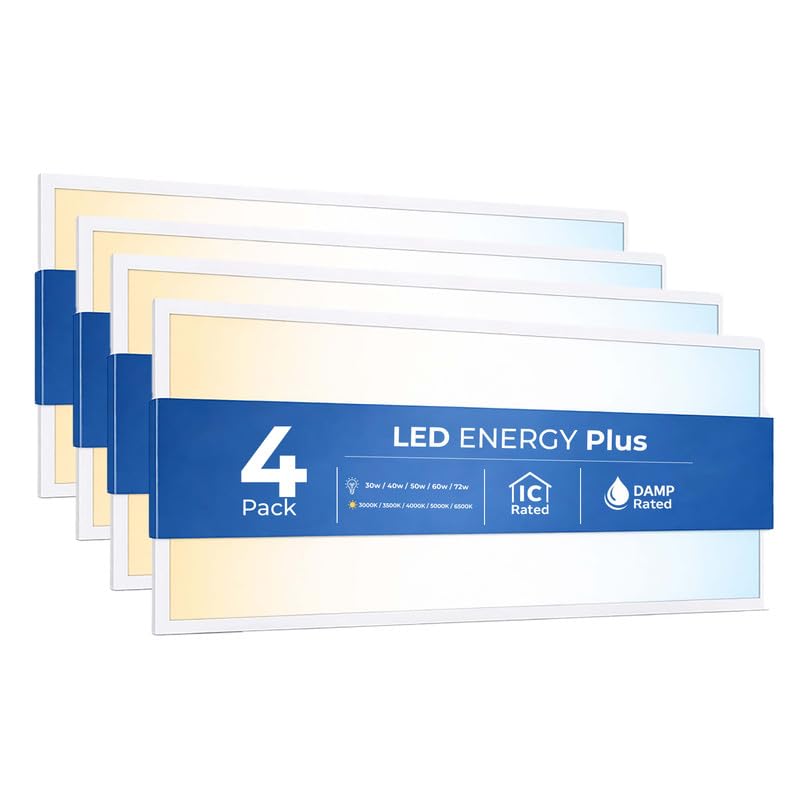 4 Pack 2x4 LED Flat Panel Light for Drop Ceiling...
