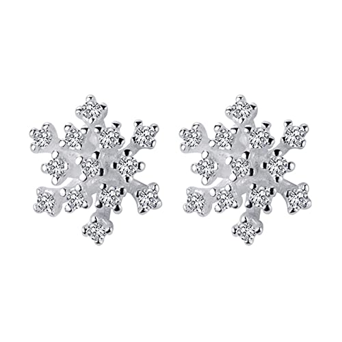 Boucles d'oreilles flocon argent 925 à porter au quotidien ou pour illuminer vos soirées