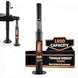 Trailer Tongue Weight Scale with Gauge, 1800 lbs (816 kg) Capacity A-Frame Jack, Heavy-Duty Steel, No External Truck Scale Fees for Travel Trailers, RV & Boat