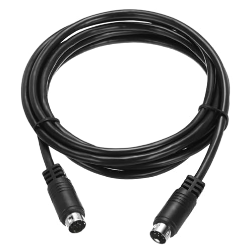 QUARKZMAN S Video Kabel 6,6ft, Mini DIN 9 Pin S-Video Kabel männlich zu männlich vergoldeter Stecker Übertragung für TV-Empfänger Monitor S-VHS VCR DVD