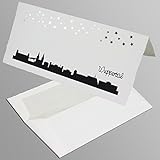 De auténtica piel büttenpapier (hadernhaltig hecha a mano,) con 225 g/m², noble superficie vellum y auténtica, borde de Tina (halbmatt blanco natural con estrellas silbergeprägten sin plomo chungs fondos.