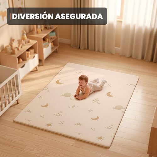 Miniatura 6 de Jupplies Alfombra Bebe Acolchada Plegable 200x180cm Y 1cm Grosor - Tapete De Actividades Para Bebe Plegable - Alfombra Infantil Para Juegos Reversible Y Antideslizante Números