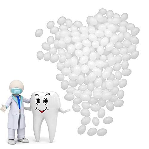 Cuentas térmicas de relleno de dientes, hazlo tú mismo, dientes falsos moldeables para reparación temporal de dientes, kit de reemplazo de dientes perdidos y rotos (paquete de 2) 2
