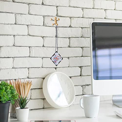 Image of Air Freshener For Individual design Aroma Oil diffuser Perfume Fresh Scent Hanging Wood Ornament Drawer Closet Home Decoration Office Interior Aromatherapy Pendant (Mogra Fragrance, 1 pcs)