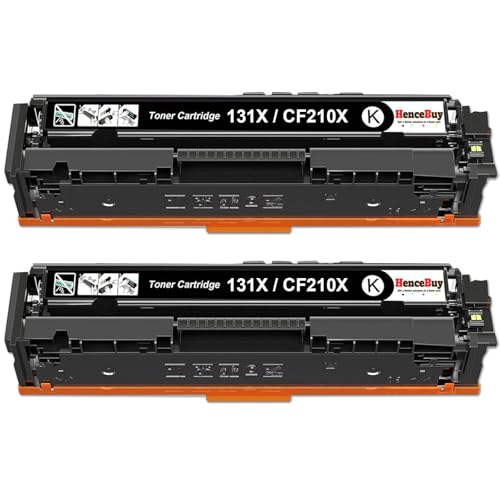 HenceBuy 131A Cartucho de Tóner Negro Compatible para HP 131A CF210A 131X CF210X Toner para HP LaserJet Pro 200 Color MFP M276n M276nw M251n M251nw (2 Negro)